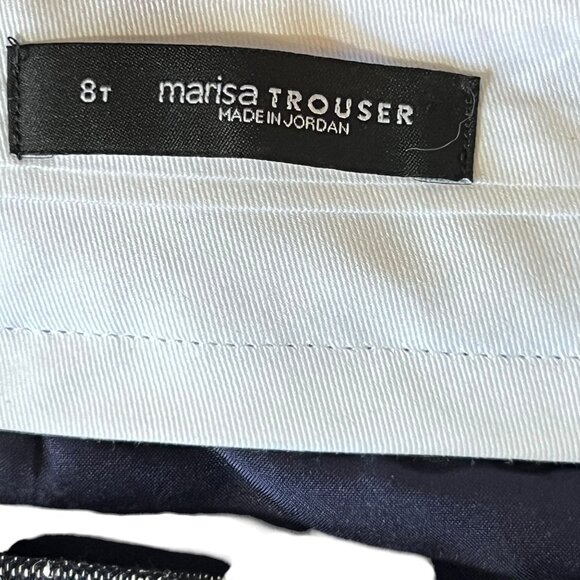 Ann Taylor Loft Marisa Trousers 8T Gray Black Weave Wide Leg Pockets Career Pant - Picture 7 of 15